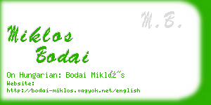 miklos bodai business card